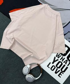 Premium Plain Crew Neck Tshirt-Half 'Soft Pink'