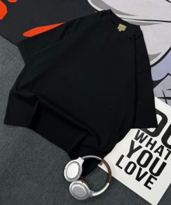 Premium Plain Crew Neck Tshirt-Half 'Black'