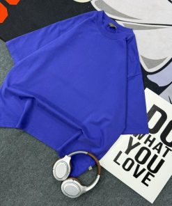 Premium Plain Crew Neck Tshirt-Half 'Blue'