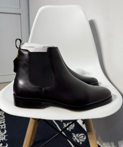 Shining Leather Elastic Side Panel Chelsea Boot 'D.Brown'