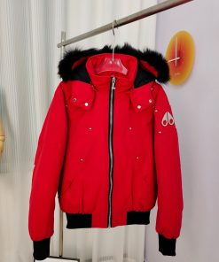 Moose Knuckles Cloud Shearling Trim Down-Jacket 'Red'