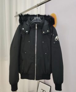 Moose Knuckles Cloud Shearling Trim Down-Jacket 'Dark Grey'