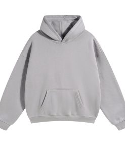 Classic Minimal Premium Plain Hoodie 'Space Grey'
