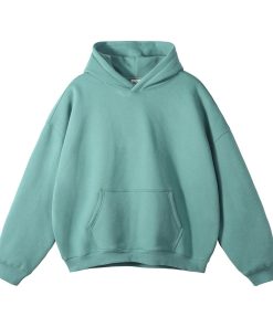 Classic Minimal Premium Plain Hoodie 'Aqua Green'