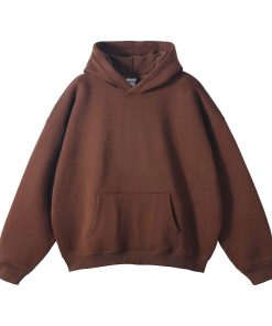 Classic Minimal Premium Plain Hoodie 'Coffee'