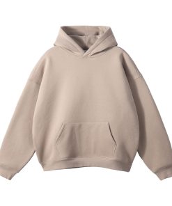 Classic Minimal Premium Plain Hoodie 'Light Beige'