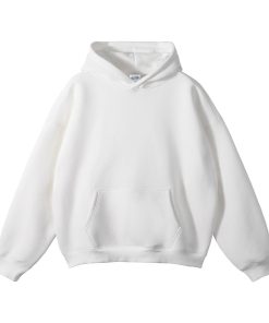 Classic Minimal Premium Plain Hoodie 'White'
