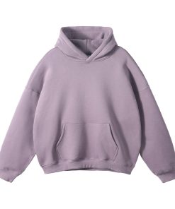 Classic Minimal Premium Plain Hoodie 'Lilac'