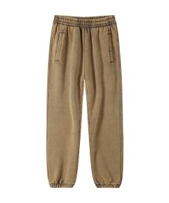 Acid Wash Vintage Fleece Jogger 'Light Brown'