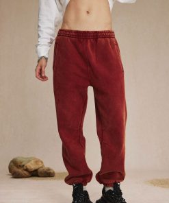 Acid Wash Vintage Fleece Jogger 'Rust'
