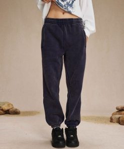 Acid Wash Vintage Fleece Jogger 'Purple'