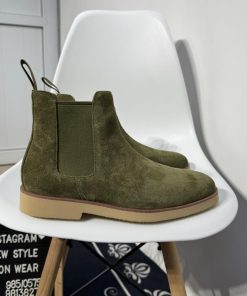 Men's Classic Suede Chelsea Boots 'Olive Green'