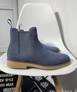 Men's Classic Suede Chelsea Boots 'Powder Blue'