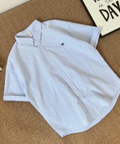 The Relaxed Fit Pinstripe Shirt 'Light Blue'