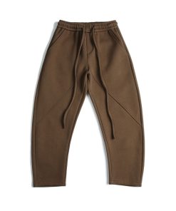 Structured Paneled Athleisure Sweatpant 'Brown'