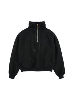 Fleece-Lined Insulated Pullover with Stand Collar & Quarter-Zip Jacket 'Black'