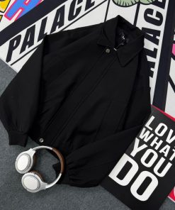 Korean Fashion Style Black Bomber Jacket