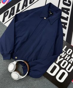 Korean Fashion Style Blue Bomber Jacket