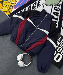 Balenciaga 3B Sports Icon Tracksuit Tricolor Design Jacket 'Navy'