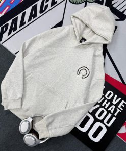 Chrome Hearts Horseshoe-Logo Graphic Hoodie 'Light Grey'