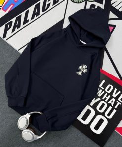 Chrome Hearts Cross Graphic Hoodie 'Navy Blue'