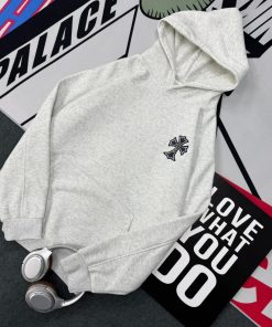 Chrome Hearts Cross Graphic Hoodie 'Light Grey'