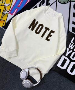 Crewneck Sweatshirt NOTE Graphic 'Cream'
