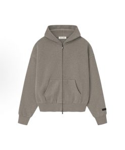 Fear of God Essentials Fleece Zip-Up Hoodie 'Homestead Heather'