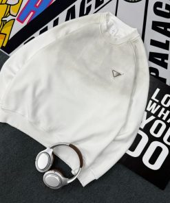 Palace Crewneck Embroidered Triangle Logo Sweatshirt 'White'