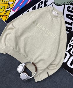 Fear of God Essentials Fleece Crewneck Sweatshirt 'Light Heather Oatmeal'