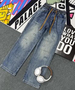 Relaxed Fit Premium Vintage Blue Denim Jogger Pant