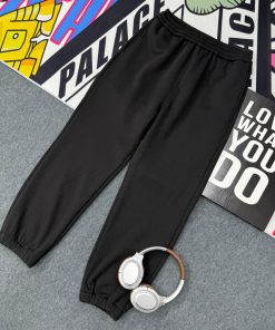 Cotton-blend Sweatpants Elastic Waistband & Cuffs 'Black'