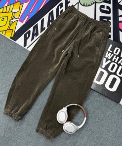 Corduroy Drawstring Joggers Pant 'Brown'