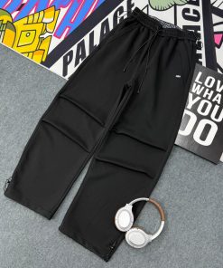 Wide‑Leg Cargo/Jogger Sweatpants 'Black'