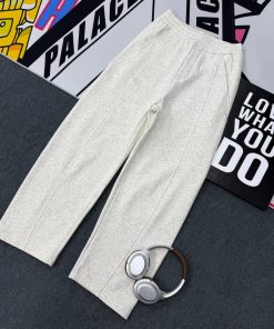 Fleece Elastic Drawstring Off-White Sweatpants