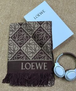 Premium Wool–Silk Blend Luxury All-Season Lightweight Brown/Tan Scarf