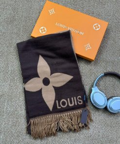Premium Wool–Silk Blend Luxury All-Season Lightweight Scarf 'Brown/Coffee'