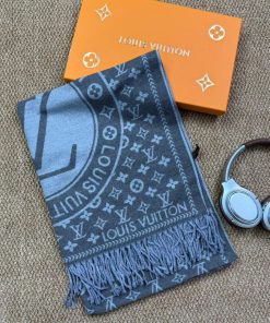 Premium Wool–Silk Blend Luxury All-Season Lightweight Light Charcoal/Grey Scarf