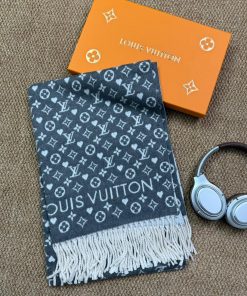 Premium Wool–Silk Blend Luxury All-Season Lightweight Scarf 'Charcoal Grey'