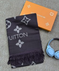 Premium Wool–Silk Blend Luxury All-Season Lightweight Brown/Coffee Scarf