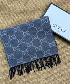Premium Wool–Silk Blend Luxury All-Season Lightweight Light Charcoal/Grey Scarf
