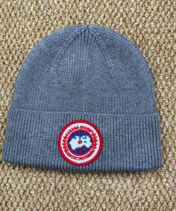 Canada Goose Unisex Winter Knit Beanie Hat 'Grey'