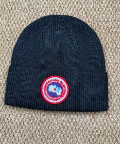 Canada Goose Unisex Winter Knit Beanie Hat 'Dark Navy'
