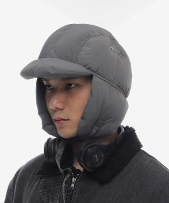 Insulated Padded Trapper Hat Ear Flaps & Visor 'Grey'