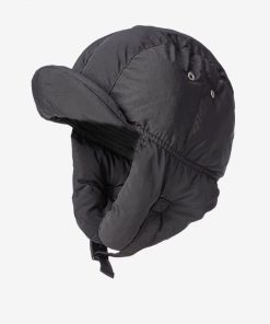 Insulated Padded Trapper Hat Ear Flaps & Visor 'Black'