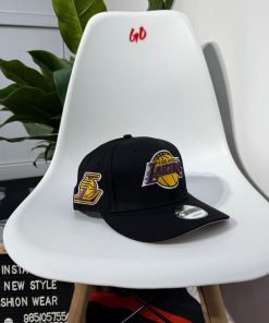 New Era Lakers 9FORTY A-Frame Black Snapback Cap