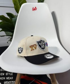 New Era Las Vegas Raiders 9FORTY A-Frame Cream/Black Snapback Cap