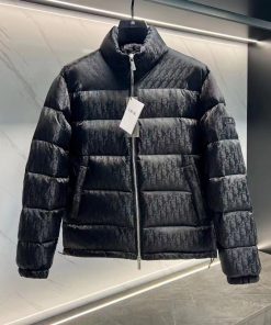 Dior Oblique Down Jacket Black Jacquard