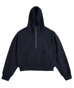 Scuba Oversized Premium Half-Zip Hoodie 'Navy Blue'
