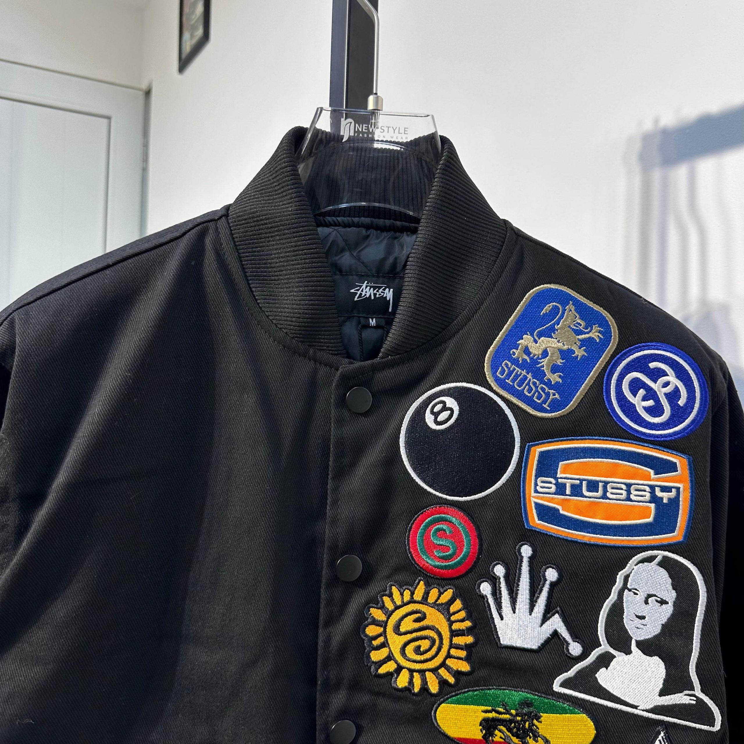 Stussy Souvenir Stadium Bomber Jacket 'Black' – New Style